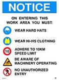 Notice - Work Area Safety Rules